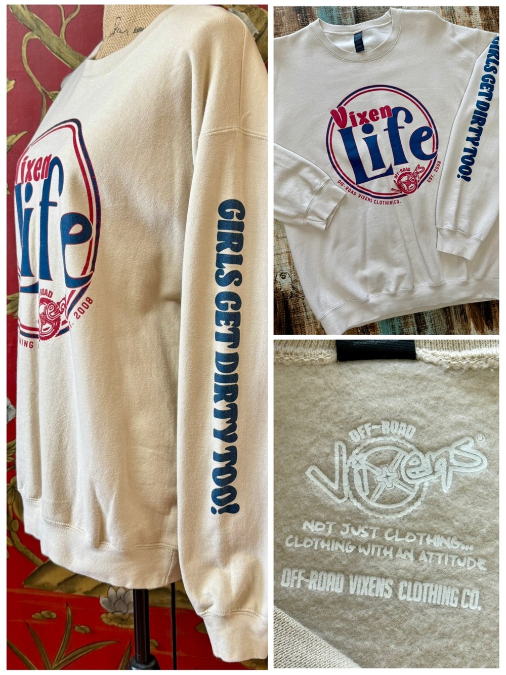 Women’s “Vixen Life” Off-Road Vixen Crewneck Sweatshirt | #W58